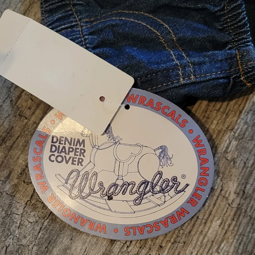 Wrangler Wrascals Denim Diaper Cover Baby 12 month NWT